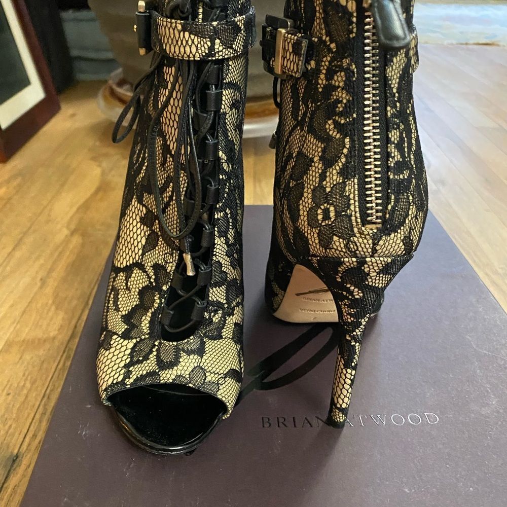 Brian Atwood Lace Booties size 7 - Picture 4 of 9